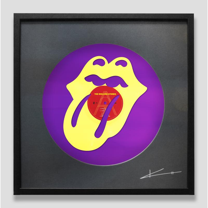 Big Lips Yellow on Purple