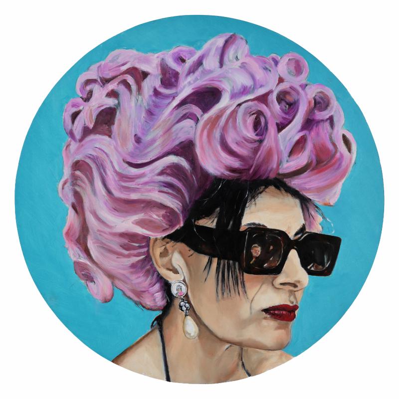 Self-Portrait as Marie-Antoinette in Pink Wig